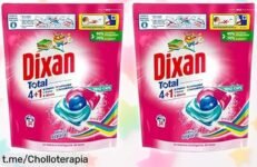 Detergente en cápsulas Dixan Adiós al Separar Total 4+1, ¡lleva a casa frescor y brillo para tu ropa a un precio rebajado que no podrás resistir!