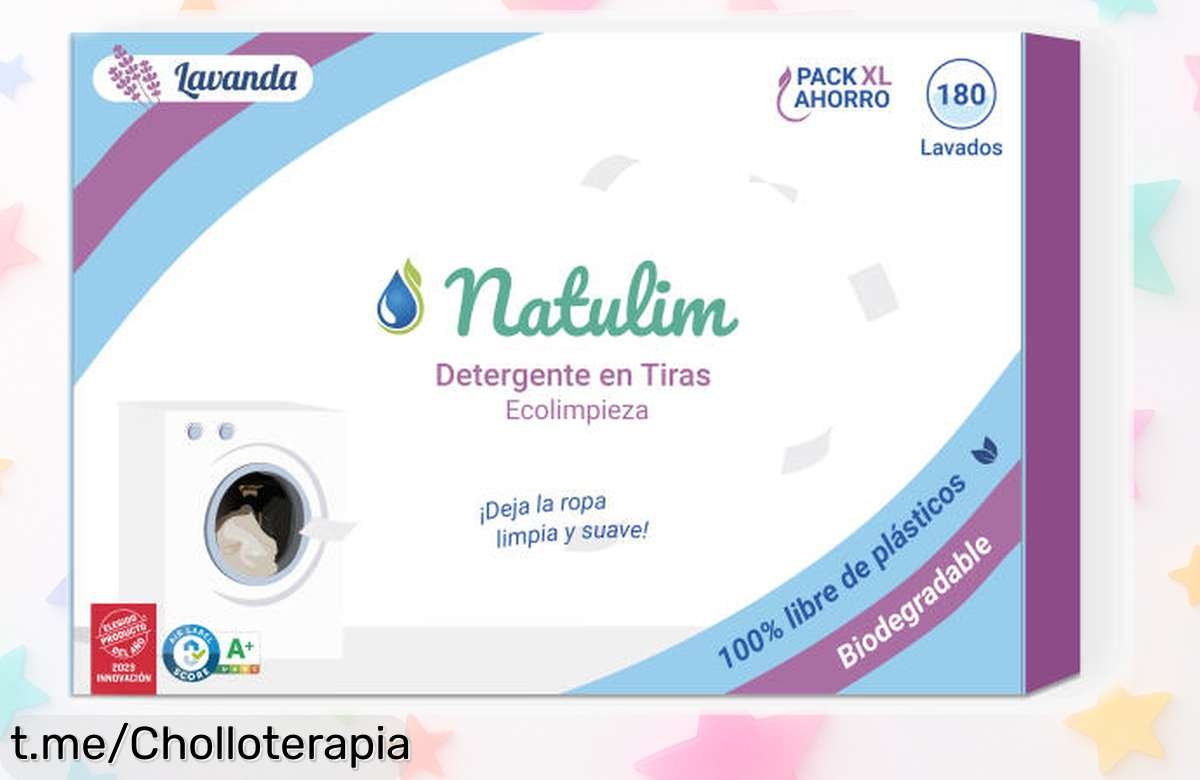 Detergente en tiras Natulim para 180 lavados, ¡super chollo a precio muy bajo! Efecto suavizante y hipoalergénico, no lo dejes escapar. Aprovecha este ofertón limitado y transforma tu modo de lavar ya. Tu ropa te lo agradecerá con cada uso. ¡Llévalo ahora antes que se agote!