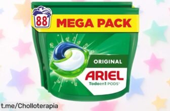 Detergente líquido Ariel Todo En 1 PODS: ¡88 cápsulas a un precio loco que no puedes dejar pasar, cuida tu ropa y combate manchas al instante! Corre, ¡no te quedes sin el tuyo!