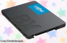 Disco SSD Crucial BX500 480GB súper rápido con precio rebajado para PC y portátiles, arranca al instante y guarda todo sin miedo a quedarte sin espacio ¡Corre que vuelan estas unidades!