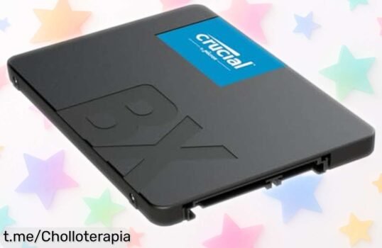 Disco SSD Crucial BX500 480GB súper rápido con precio rebajado para PC y portátiles, arranca al instante y guarda todo sin miedo a quedarte sin espacio ¡Corre que vuelan estas unidades!