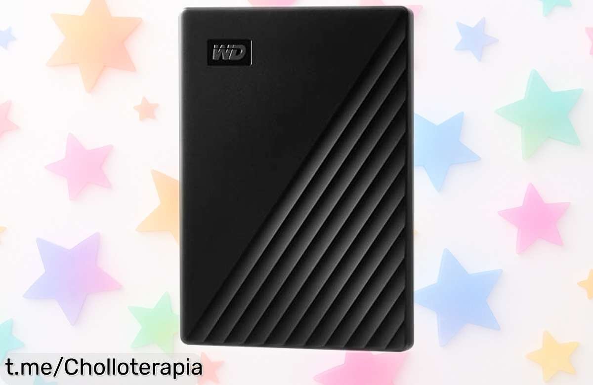 Disco duro WD 5TB My Passport con USB 3.0, protección por contraseña y copias automáticas, ahora rebajado a un precio loco que no volverás a ver ¡Corre que vuelan las unidades!