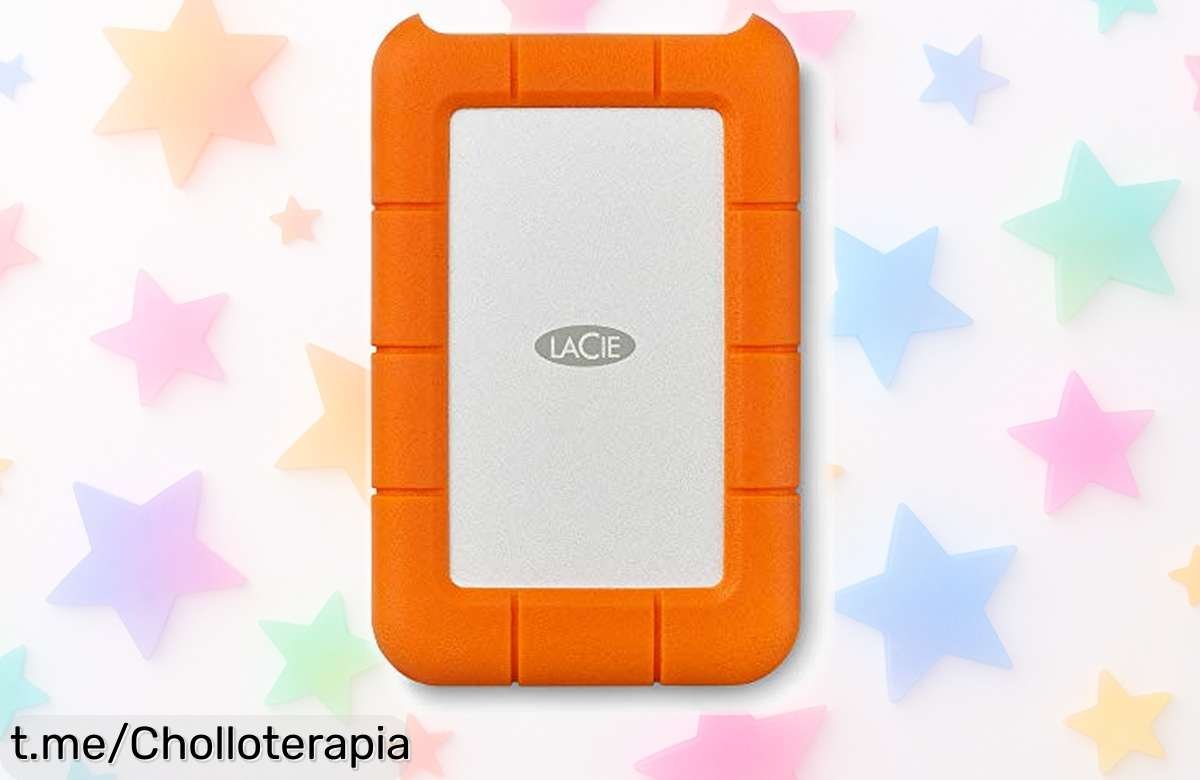 Disco duro portátil LaCie Rugged USB-C 5TB con velocidad ultra rápida y protección total, ahora a precio súper rebajado más un mes gratis de Adobe Creative Cloud ¡Corre que vuelan estas unidades limitadas!