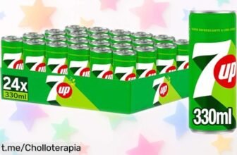 Disfruta de 24 latas de refrescante 7 UP original a un precio rebajado, ¡corre antes que se acabe esta oportunidad única para alegrar tus días!