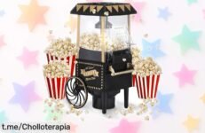 Disfruta de palomitas perfectas con la increíble máquina NK Palomitero Retro 1200W, lista en solo 2 minutos a un precio rebajado que dispara tu emoción. ¡No dejes pasar esta oferta única para hacer tus noches de cine inolvidables! Hazte con la tuya antes de que se acaben, no te quedes sin sabor.