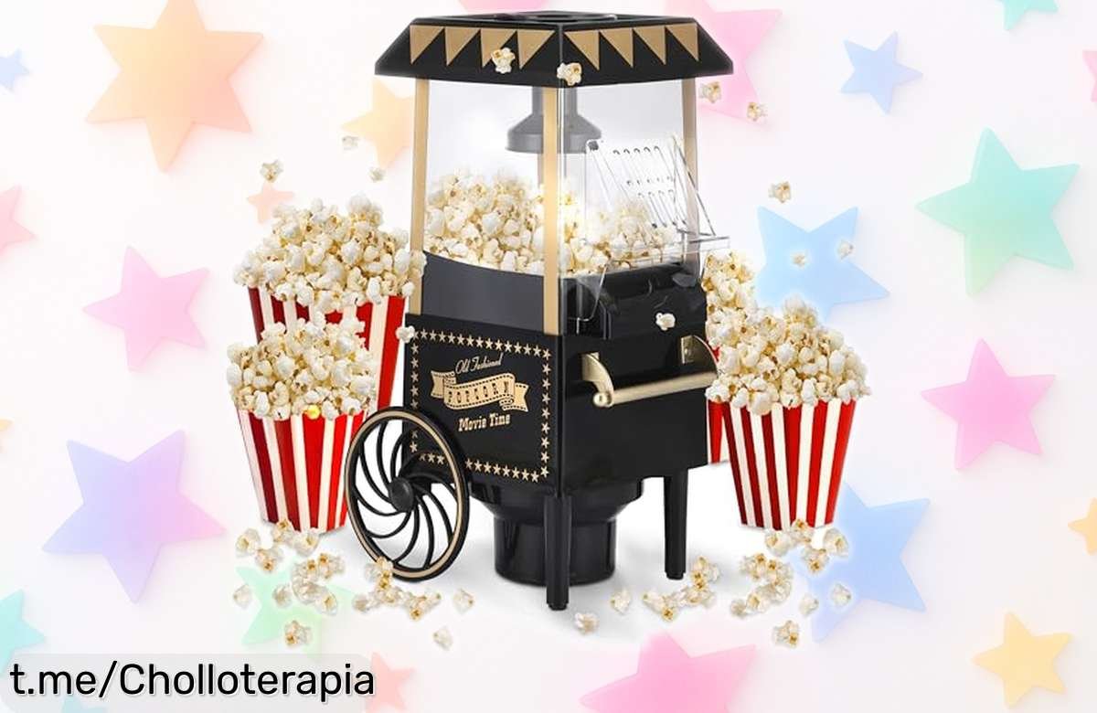 Disfruta de palomitas perfectas con la increíble máquina NK Palomitero Retro 1200W, lista en solo 2 minutos a un precio rebajado que dispara tu emoción. ¡No dejes pasar esta oferta única para hacer tus noches de cine inolvidables! Hazte con la tuya antes de que se acaben, no te quedes sin sabor.