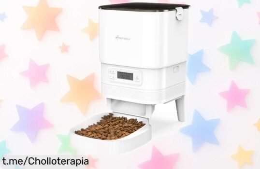 Dispensador automático de comida para gatos 4L, ¡diviértete con su mensaje grabado y ahorra a lo grande! No te pierdas esta oferta rebajada que hará feliz a tu peludo. Corre antes de que se agote, ¡es el momento de consentirlo!