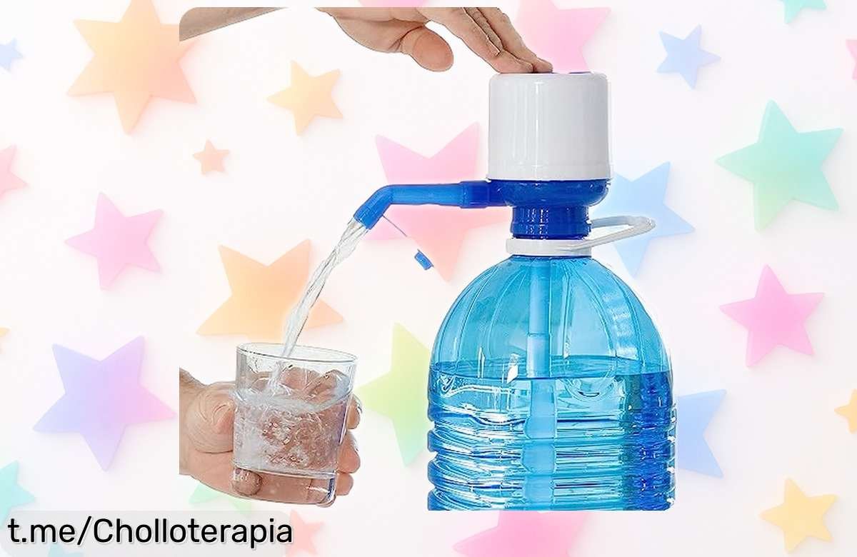 Dispensador de agua universal InnovaGoods con adaptadores antigoteo para simplificar tu vida, ahora rebajado y listo para que no cargues más garrafas pesadas; chollazo exclusivo y oferta limitada ¡lánzate a por él ya!