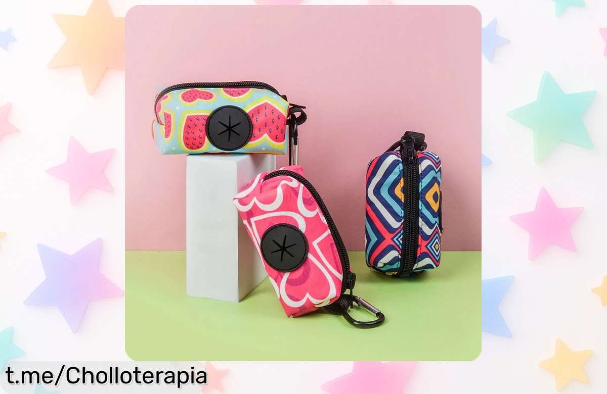 Dispensador de soporte para bolsa de caca de mascotas con diseño bonito a precio rebajado, un super chollo que no puedes dejar escapar ¡Complementa la correa de tu perro ya antes que se agoten!