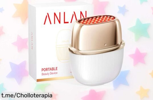 Dispositivo de belleza facial ANLAN con radiofrecuencia y luz de 3 colores, ¡rebajado a un precio que no creerás! Tu piel radiante te está esperando, corre por tu chollo antes que se acabe.