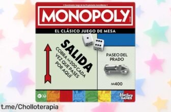 Diviértete a lo grande con el juego de mesa Monopoly clásico de Hasbro, ¡un super chollo para disfrutar en familia! Precio rebajado que no durará y solo quedan pocas unidades. No pierdas la oportunidad de tenerlo en tus manos, ¡lánzate a jugar ya!