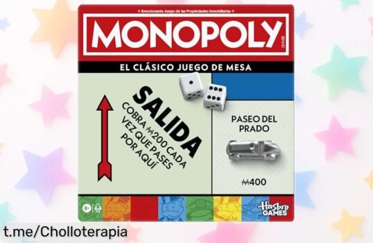 Diviértete a lo grande con el juego de mesa Monopoly clásico de Hasbro, ¡un super chollo para disfrutar en familia! Precio rebajado que no durará y solo quedan pocas unidades. No pierdas la oportunidad de tenerlo en tus manos, ¡lánzate a jugar ya!