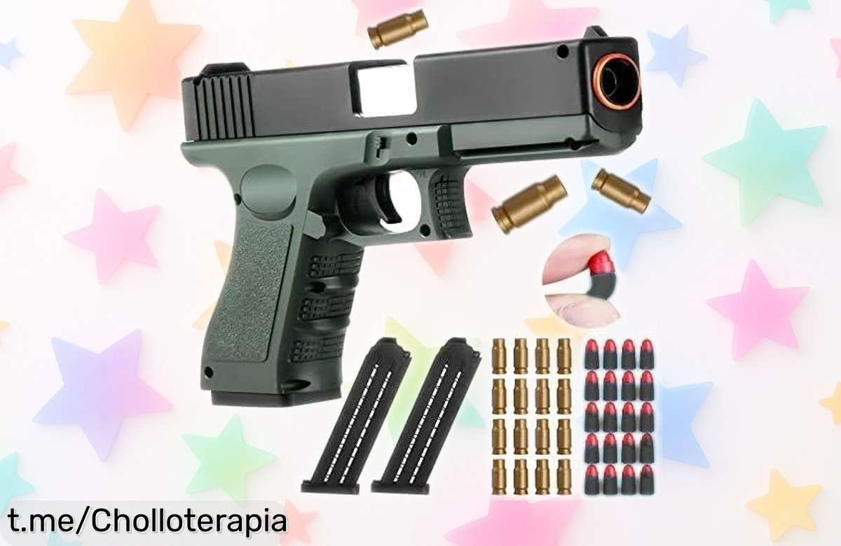 Diviértete a lo grande con la pistola de juguetes que lanza bolas de espuma hasta 7 metros. ¡Súper segura y ahora al mejor precio! Aprovecha este chollo por tiempo limitado, diversión asegurada para los peques sin romper la hucha. ¡No te quedes sin la tuya!