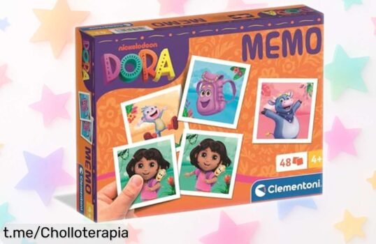 Diviértete y aprende con los cubos apilables de Clementoni Memo Pocket Dora La Exploradora, ¡con precio rebajado! Lógica y diversión en 6 rompecabezas resistentes para peques a partir de 3 años. Esta oferta especial es solo por tiempo limitado, no te quedes sin el tuyo, ¡hazte con él ya antes que se agoten!