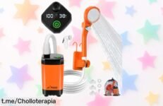 Ducha portátil Wadeo con pantalla inteligente que cambia de color, batería potente y precio rebajado ¡Un super chollo para llevarla donde quieras! Corre, esta oferta limitada se agota volando
