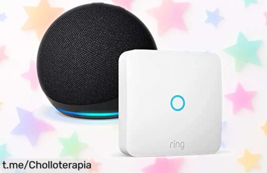 Echo Dot 5ª generación más Ring Intercom Amazon con sonido potente y control móvil a precio rebajado imperdible ¡corre que vuelan!
