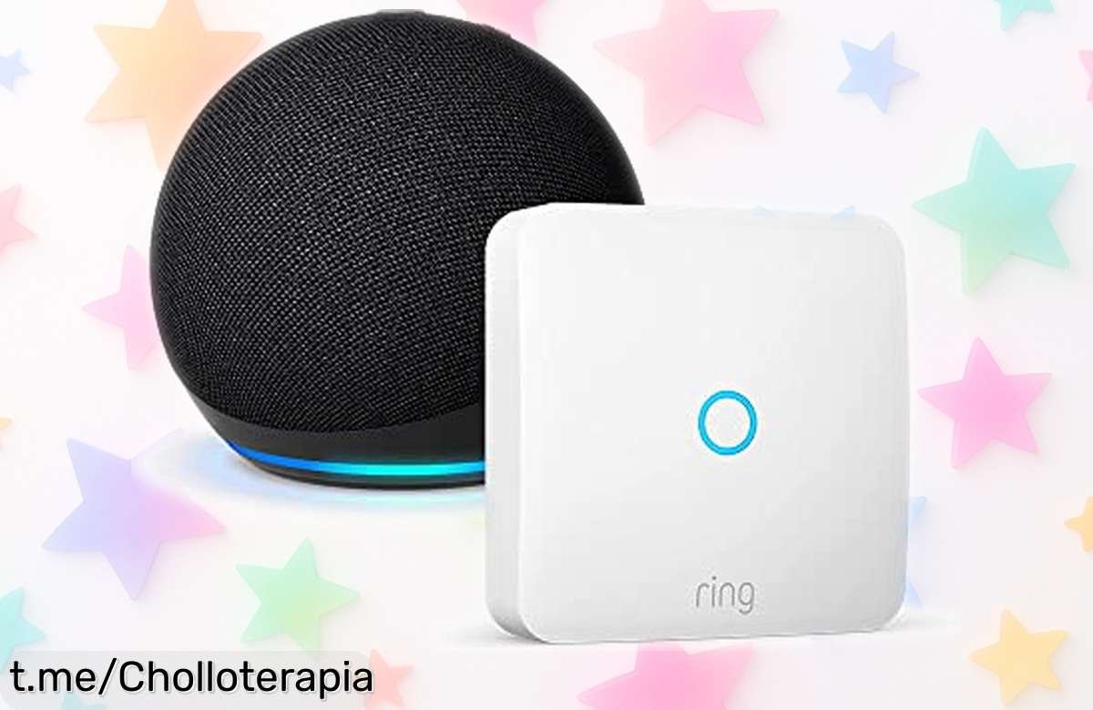 Echo Dot 5ª generación más Ring Intercom Amazon con sonido potente y control móvil a precio rebajado imperdible ¡corre que vuelan!