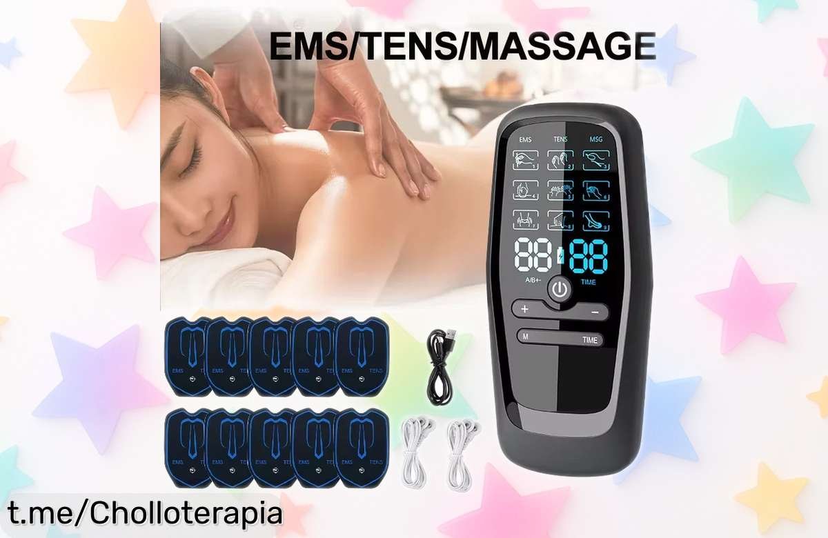 Electroestimulador muscular EMS: el chollo que alivia dolores y remodela tu cuerpo rápido. ¡Aprovecha el precio rebajado de esta oferta limitada antes de que se esfume!