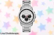 Elegante reloj Armani Exchange para hombre con cronógrafo y correa de acero inoxidable rebajado a un precio muy bajo, oferta limitada que vuela: pocas unidades disponibles, no esperes más y aprovecha este súper chollo antes que se agote