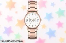 Elegante reloj DKNY para mujer con correa de acero y oro rosa: precio rebajado que no vas a creer, ¡hazte con este super chollo y brilla cada día! ¡Corre que vuelan!