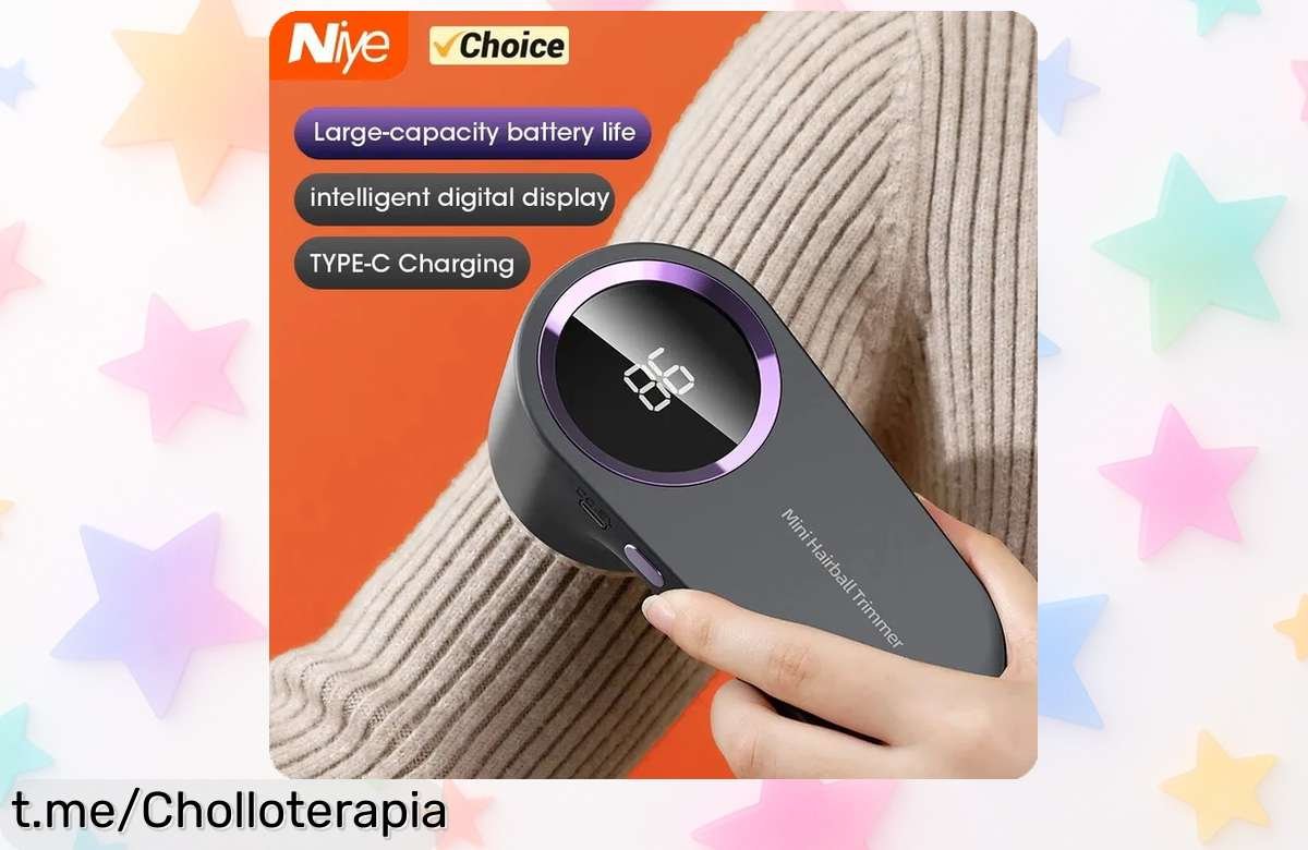 Eliminador de pelusas eléctrico recargable USB con precio rebajado que deja tu ropa como nueva, chollazo limitado para que no pierdas ni un hilo impecable ¡Date prisa y llévatelo ya!