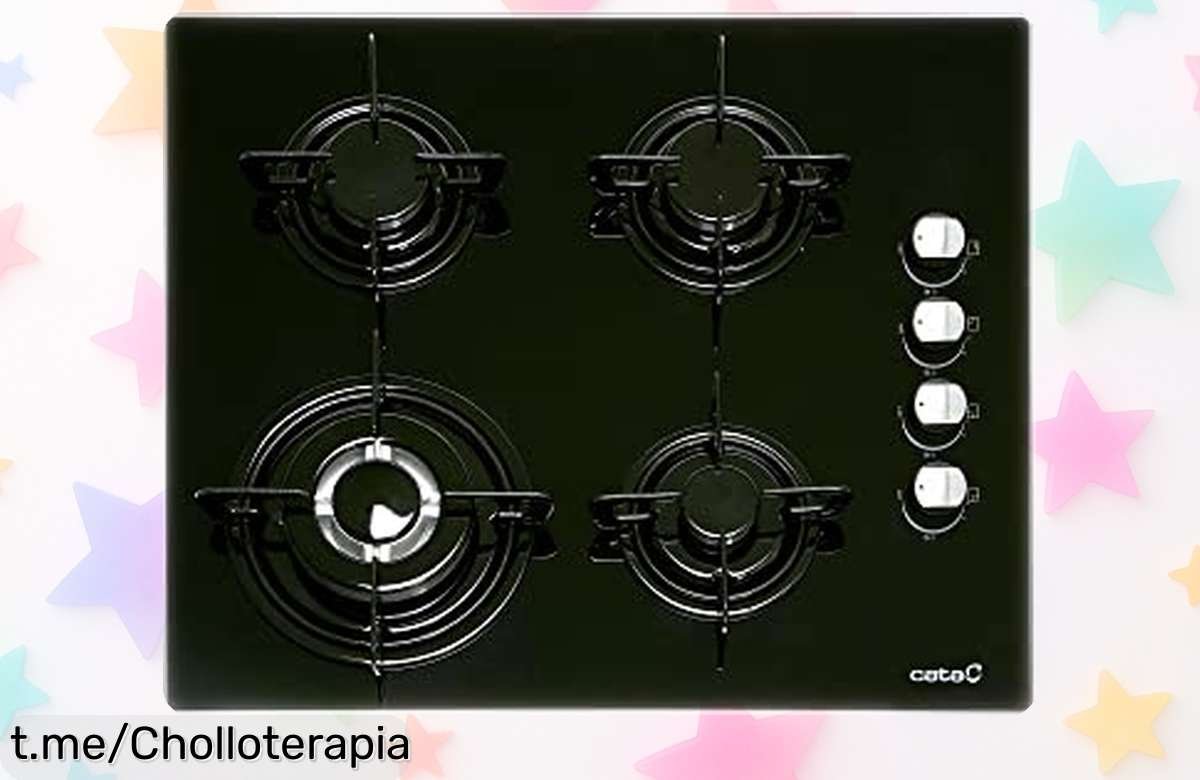 Encimera de gas Cata CI 631 BK con 4 quemadores y encendido rápido, rebajada para que cocines sin prisa ni riesgos ¡Corre que vuelan estas unidades a este super chollo!