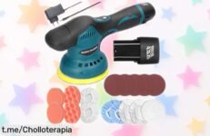 Espectacular máquina pulidora de coche con batería y 8 velocidades, ¡ahora a un precio rebajado que no podrás creer! Deja tu auto brillante en minutos y corre antes de que se acabe este super chollo.