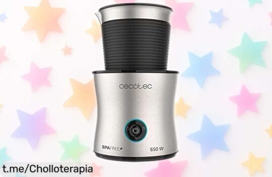 Espumador de leche Power Moca Spume 5000 de Cecotec con jarra de acero rebajado para preparar chocolate y espuma en segundos sin cables ¡aprovecha esta caída brutal antes que se agoten tus segundos!