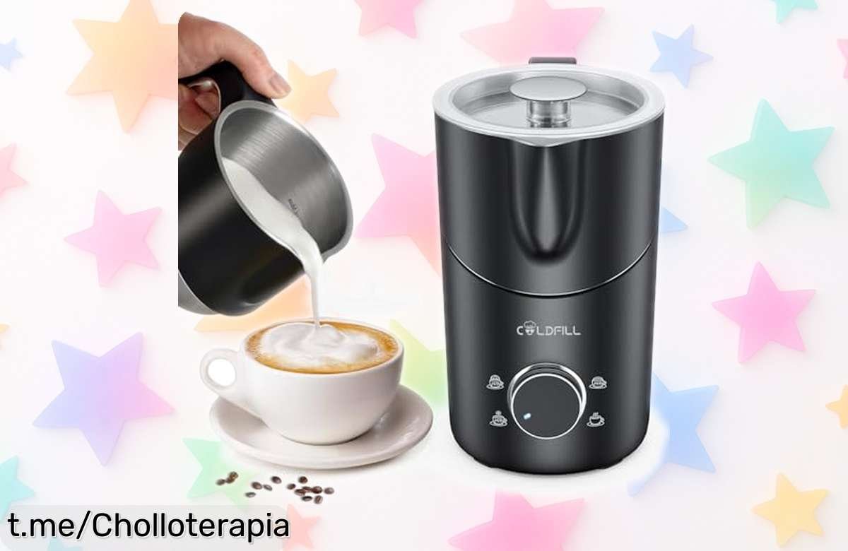 Espumador de leche eléctrico 8 en 1 Coldfill con acero inoxidable súper chollo precio rebajado para disfrutar espuma fría y caliente al instante no dejes que se te escape esta oferta limitada