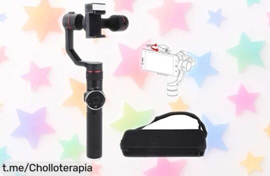 Estabilizador de mano Shanrya para móvil y cámara con soporte extra para flash, precio rebajado que no encontrarás otra vez, graba sin movimientos como un pro ¡oferta limitada que se acaba ya!