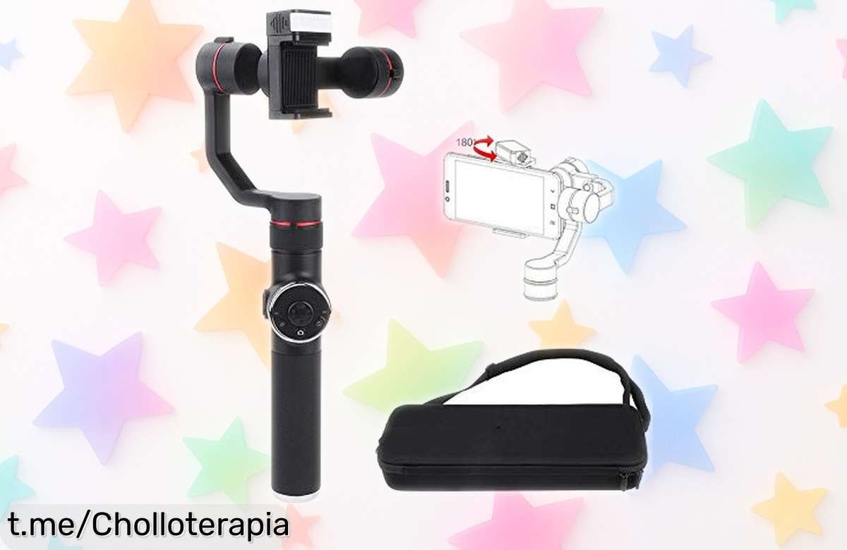 Estabilizador de mano Shanrya para móvil y cámara con soporte extra para flash, precio rebajado que no encontrarás otra vez, graba sin movimientos como un pro ¡oferta limitada que se acaba ya!