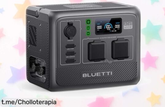 Estación de energía portátil Bluetti Pioneer 50 con carga ultra rápida y batería ampliable hasta 5 veces, ahora rebajada para que no pierdas este super chollo ideal en viajes, acampadas o cortes de luz ¡corre que vuela!