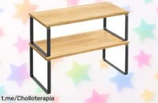 Estante apilable para especias Songmics KCS200B01 súper resistente con diseño ajustable precio rebajado y pocas unidades ¡no pierdas este oferta brutal que vuela!