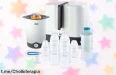 Esterilizador y calienta biberones NUK First Choice+ con 9 piezas, esteriliza hasta 6 en solo 6 minutos precio rebajado que no puedes dejar escapar por tiempo limitado