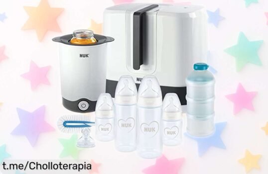 Esterilizador y calienta biberones NUK First Choice+ con 9 piezas, esteriliza hasta 6 en solo 6 minutos precio rebajado que no puedes dejar escapar por tiempo limitado