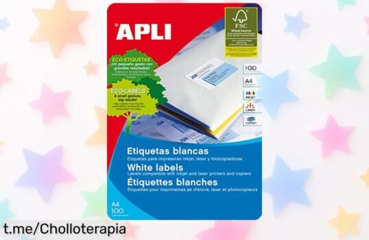Etiquetas blancas adhesivas APLI 1292 con pegamento imbatible en pack de 800 unidades precio rebajado que no ves todos los días corre antes que vuelen estas etiquetas de calidad irresistible