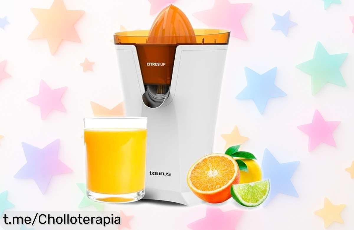 Exprimidor extra alto Taurus Citrus Up con vertido continuo y doble cono a precio rebajado chollazo, ¡date prisa que quedan pocas unidades y esta oferta vuela!