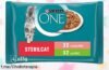 Exquisita comida húmeda para gato Purina One Sterilcat con salmón y pavo a un precio rebajado, ¡una delicia que hará feliz a tu peludo en cada bocado!