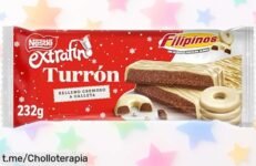 Extrafino turrón de chocolate blanco Nestlé con relleno crujiente Filipinos, ¡aprovéchate de este super chollo delicioso y haz que tus Navidades sean inolvidables!