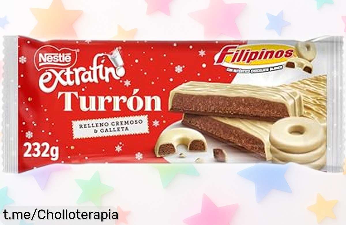 Extrafino turrón de chocolate blanco Nestlé con relleno crujiente Filipinos, ¡aprovéchate de este super chollo delicioso y haz que tus Navidades sean inolvidables!