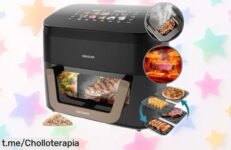 Freidora de aire Cecotec 11L con grill y plancha a precio rebajado impresionante para cocinar rico, sano y sin aceite ¡Oferta limitada que vuela rápido!