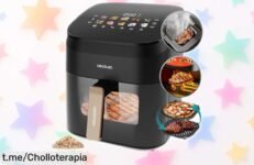 Freidora de aire Cecotec 6,5L con grill y plancha a un precio rebajado que no podrás creer ¡No dejes pasar este chollazo antes de que se agoten las unidades!