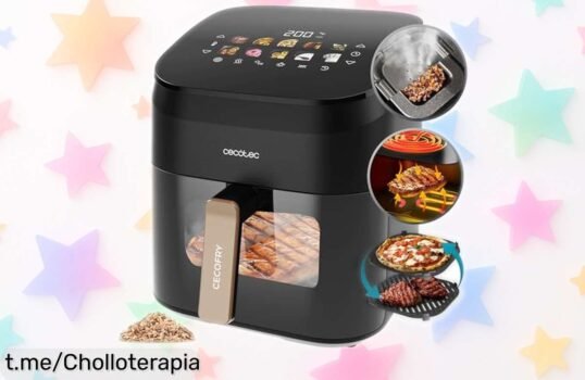 Freidora de aire Cecotec 6,5L con grill y plancha a un precio rebajado que no podrás creer ¡No dejes pasar este chollazo antes de que se agoten las unidades!