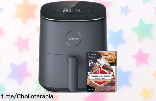 Freidora de aire Cosori 4,7L con 9 programas y panel táctil fácil rebajada a precio loco para que disfrutes comida sana y sabrosa ¡Corre que se acaba esta oferta brutal!