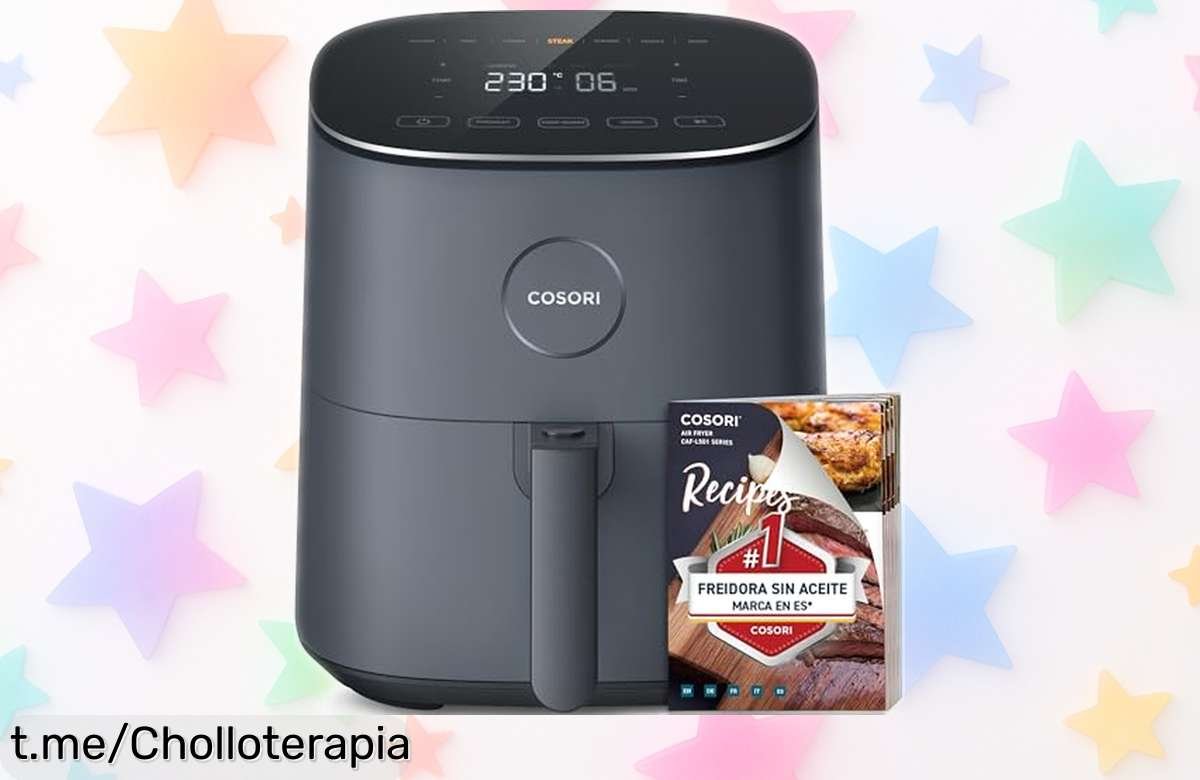 Freidora de aire Cosori 4,7L con 9 programas y panel táctil fácil rebajada a precio loco para que disfrutes comida sana y sabrosa ¡Corre que se acaba esta oferta brutal!