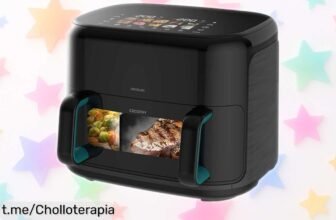 Freidora de aire con grill y plancha Cecotec Smokin'Prime 10000, 10L que transformará tus comidas en festines deliciosos a precio rebajado. ¡No te quedes sin la tuya!