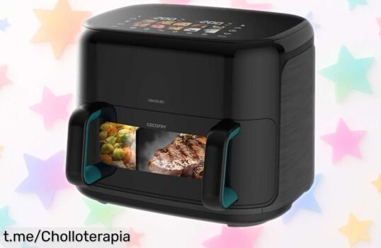 Freidora de aire con grill y plancha Cecotec Smokin'Prime 10000, 10L que transformará tus comidas en festines deliciosos a precio rebajado. ¡No te quedes sin la tuya!