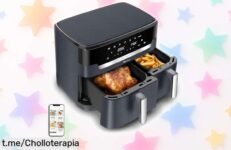 Freidora de aire doble cesta Moulinex XXL Easy Fry 11L a precio rebajado, ¡aprovecha este super chollo y cocina feliz para +8 personas antes que desaparezca!