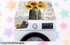 Funda para lavadora y secadora de 60x60 cm con superficie antideslizante: aprovechá este ofertón por tiempo limitado, ¡no te quedes sin la tuya antes de que se agote!