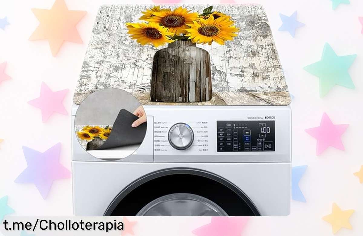 Funda para lavadora y secadora de 60×60 cm con superficie antideslizante: aprovechá este ofertón por tiempo limitado, ¡no te quedes sin la tuya antes de que se agote!